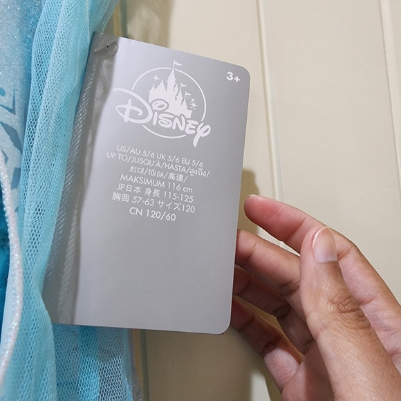 Disney Frozen Light Blue Snowflake Costume Dress, NWT, Size 5/6 - Picture 3 of 3